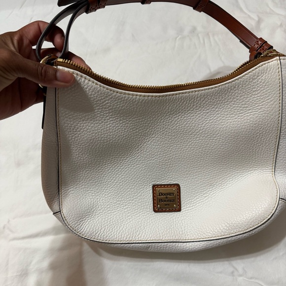 Dooney & Bourke Handbags - Dooney & Bourke White and Brown Shoulder Bag